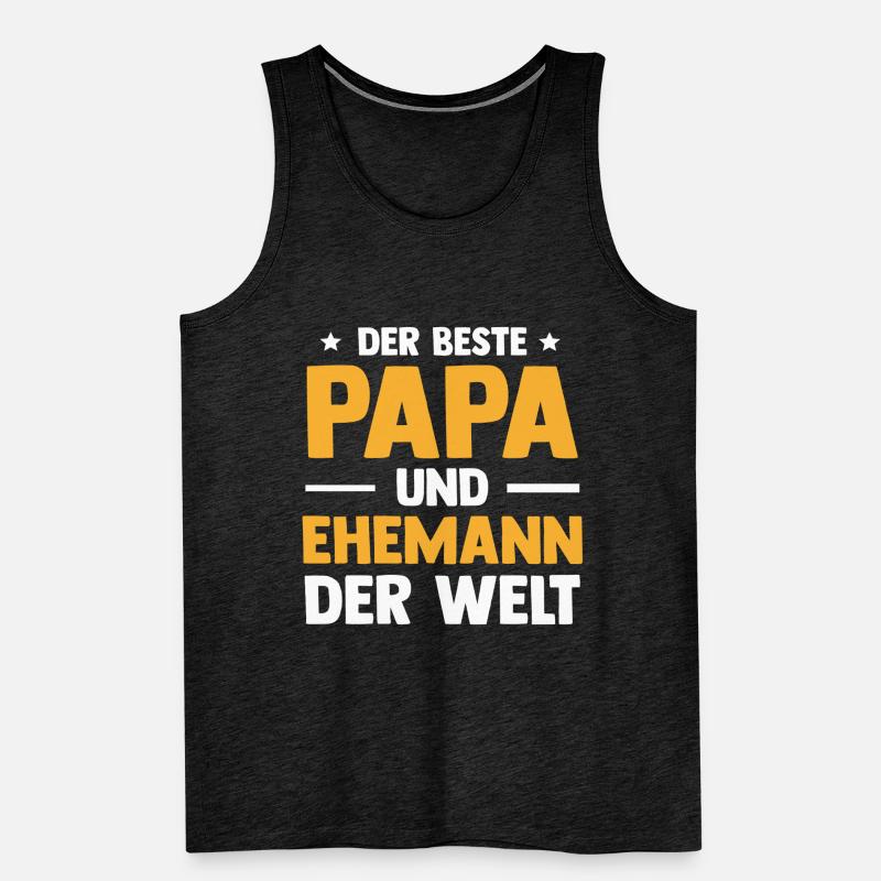 Bester Papa Und Ehemann Herrentag Vatertag Männer Premium Bio Tank Top