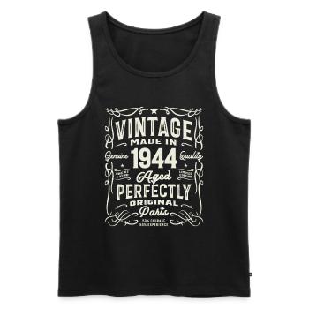 Jahrgang 1944 81. Geburtstag 81 Jahre alt - Männer Premium Bio Tank Top - Schwarz - Vorne - AI Model Male 178 light (178cm)