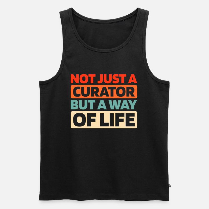 Kurator - Männer Premium Bio Tank Top - Schwarz