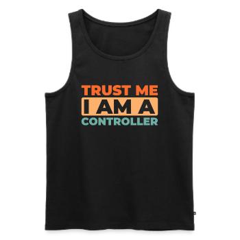 Controller - Men's Premium Organic Tank Top - black - Front - AI Model Male 178 light (178cm)