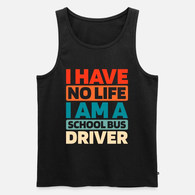 Schulbusfahrer - Männer Premium Bio Tank Top - Schwarz