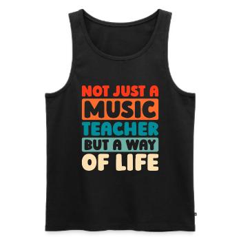 Musiklehrer Musik Lehrer - Männer Premium Bio Tank Top - Schwarz - Vorne - Michal (187cm)