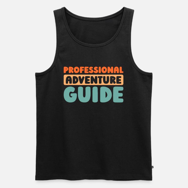 Reiseleiter - Männer Premium Bio Tank Top - Schwarz