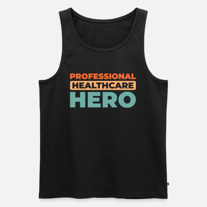 Krankenschwester - Männer Premium Bio Tank Top - Schwarz