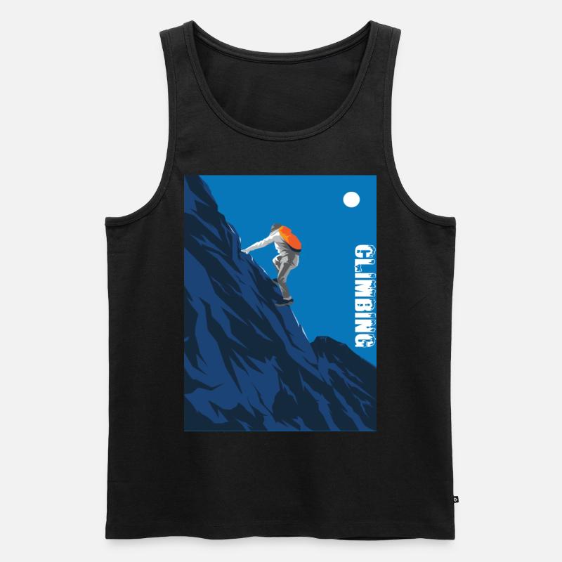 Climbing Klettern Kletterer Bouldern Bergsteigen - Männer Premium Bio Tank Top - Schwarz