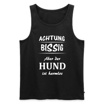Snappy dog Funny gift - Men's Premium Organic Tank Top - black - Front - AI Model Male 178 light (178cm)