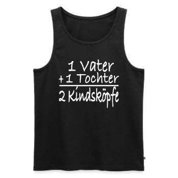 Vater und Tochter - Männer Premium Bio Tank Top - Schwarz - Vorne - Michal (187cm)