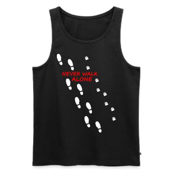 Never Walk Alone Dog Hund - Men's Premium Organic Tank Top - black - Front - Michal (187cm)