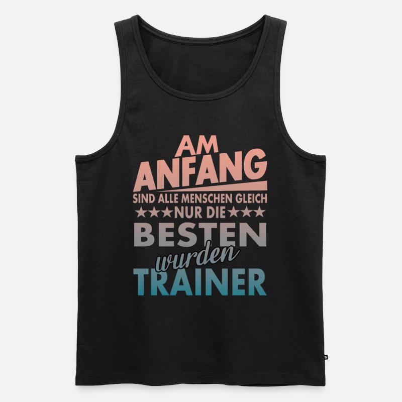 trainer - Männer Premium Bio Tank Top - Schwarz