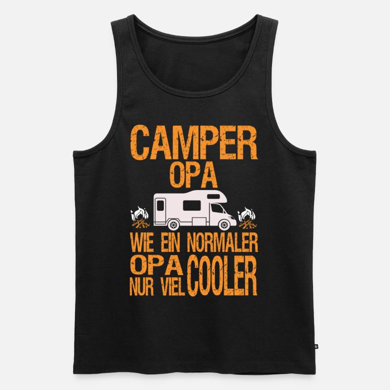 camper opa - Männer Premium Bio Tank Top - Schwarz