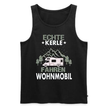 echte Kerle fahren Wohnmobil - Männer Premium Bio Tank Top - Schwarz - Vorne - Michal (187cm)