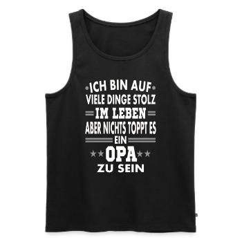 Ich bin Opa - Männer Premium Bio Tank Top - Schwarz - Vorne - Michal (187cm)