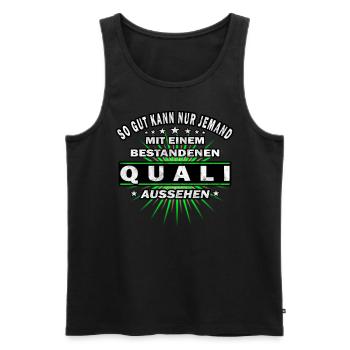 Abschlussklasse | Quali | Schulabschluss - Männer Premium Bio Tank Top - Schwarz - Vorne - Michal (187cm)