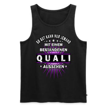 Abschlussklasse | Quali | Schulabschluss - Männer Premium Bio Tank Top - Schwarz - Vorne - Michal (187cm)