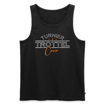 Turniertrottel Crew Reiten Westernreiten QH - Männer Premium Bio Tank Top - Schwarz - Vorne - Michal (187cm)