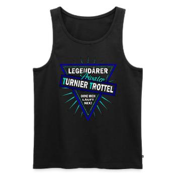 Turniertrottel Turnierreiter Reitturnier Pferd QH - Männer Premium Bio Tank Top - Schwarz - Vorne - Michal (187cm)