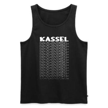 Kassel Deutschland Stadt Schrift Skyline Heimat - Männer Premium Bio Tank Top - Schwarz - Vorne - Michal (187cm)