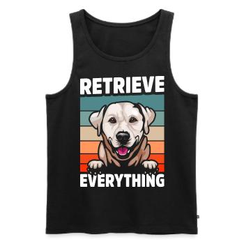 Labrador Geschenkidee für Labrador Retriever Hund - Männer Premium Bio Tank Top - Schwarz - Vorne - Michal (187cm)