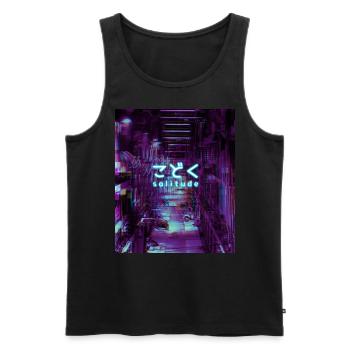 Aesthetic Tokyo Japan Motiv Eboy Einsamkeit - Männer Premium Bio Tank Top - Schwarz - Vorne - Michal (187cm)