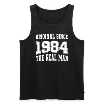 Ein echtes Original seit 1984, perfekt witzig Jahr - Männer Premium Bio Tank Top - Schwarz - Vorne - Michal (187cm)