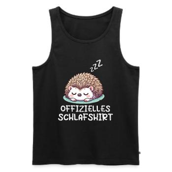 Offizielles Schlafshirt Igel Igelliebhaber - Männer Premium Bio Tank Top - Schwarz - Vorne - Michal (187cm)