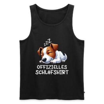 Offizielles Schlafshirt Jack Russel Hundeliebhaber - Männer Premium Bio Tank Top - Schwarz - Vorne - Michal (187cm)
