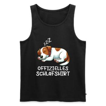 Offizielles Schlafshirt Jack Russel Hundeliebhaber - Männer Premium Bio Tank Top - Schwarz - Vorne - Michal (187cm)