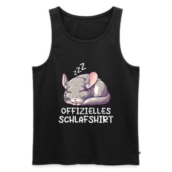 Offizielles Schlafshirt Chinchilla Chinchillas - Männer Premium Bio Tank Top - Schwarz - Vorne - Michal (187cm)