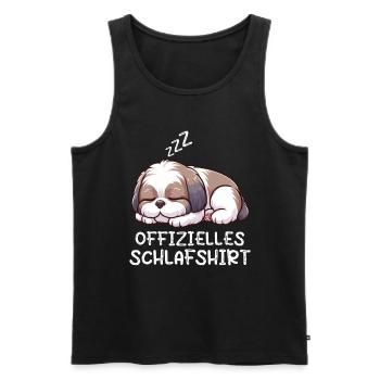 Offizielles Schlafshirt Shih tzu Shih tzus Hund - Männer Premium Bio Tank Top - Schwarz - Vorne - Michal (187cm)