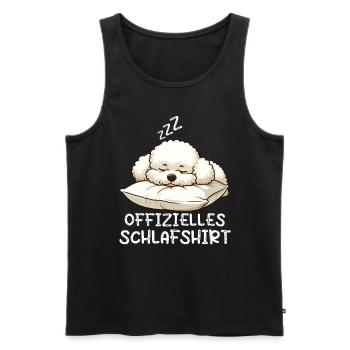 Offizielles Schlafshirt Bichon frise Bichon Hund - Männer Premium Bio Tank Top - Schwarz - Vorne - AI Model Male 178 light (178cm)
