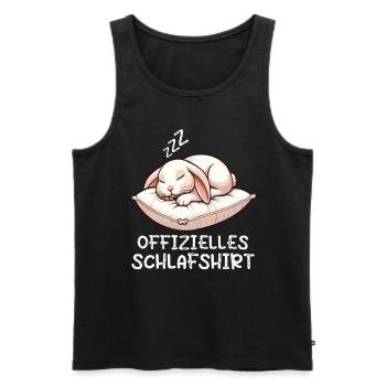 Offizielles Schlafshirt Kaninchen Hase Hasen - Männer Premium Bio Tank Top - Schwarz - Vorne - Michal (187cm)