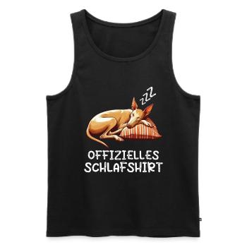 Offizielles Schlafshirt Podenco Podencoliebhaber - Männer Premium Bio Tank Top - Schwarz - Vorne - Michal (187cm)
