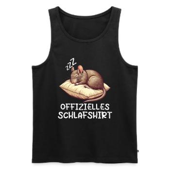 Liebe hat Vier Pfoten Degu Degubesitzer Deguhalter - Männer Premium Bio Tank Top - Schwarz - Vorne - AI Model Male 178 light (178cm)