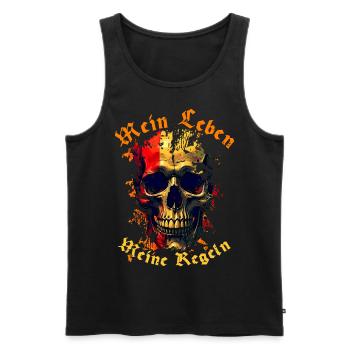 My Life My Rules - Men's Premium Organic Tank Top - black - Front - Michal (187cm)