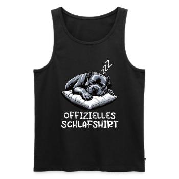 Offizielles Schlafshirt American Bully Bully Pit - Männer Premium Bio Tank Top - Schwarz - Vorne - Michal (187cm)