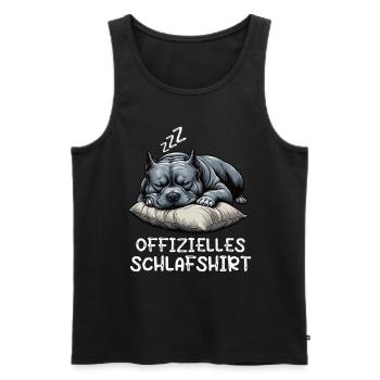 Offizielles Schlafshirt American Bully Bully Pit - Männer Premium Bio Tank Top - Schwarz - Vorne - Michal (187cm)