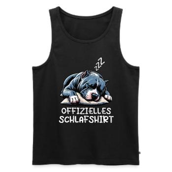 Offizielles Schlafshirt American Bully Bully Pit - Männer Premium Bio Tank Top - Schwarz - Vorne - Michal (187cm)