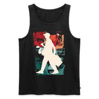Golf Golfen Golfspieler Sport Hobby Club Vintage - Männer Premium Bio Tank Top - Schwarz - Vorne - Michal (187cm)
