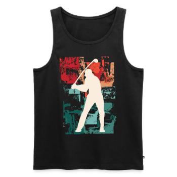 Golf Golfen Golfspieler Sport Hobby Club Vintage - Männer Premium Bio Tank Top - Schwarz - Vorne - Michal (187cm)