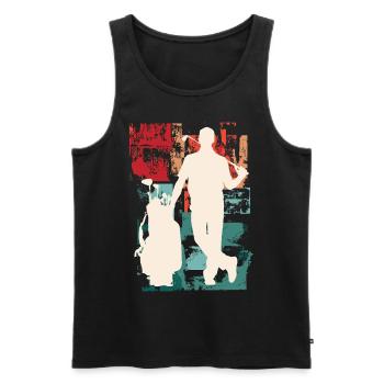 Golf Golfen Golfspieler Sport Hobby Club Vintage - Männer Premium Bio Tank Top - Schwarz - Vorne - Michal (187cm)
