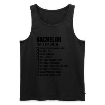 Bachelor Party Checklist - JGA - Men's Premium Organic Tank Top - black - Front - Michal (187cm)