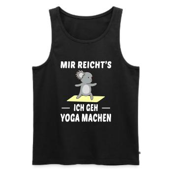 Yoga Machen Koala Spruch Witzig - Männer Premium Bio Tank Top - Schwarz - Vorne - AI Model Male 178 light (178cm)