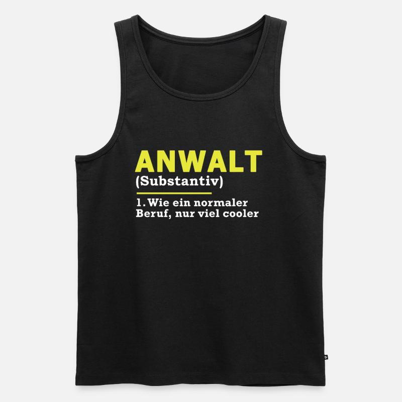 Anwalt - Männer Premium Bio Tank Top - Schwarz