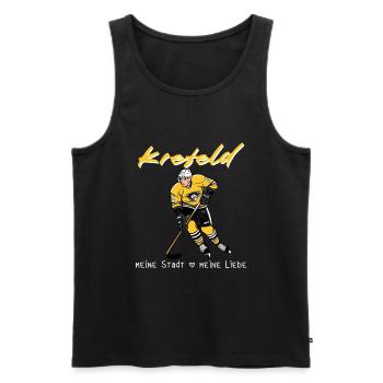 Krefeld - Ma ville mon amour Hockey sur glace - Débardeur bio Premium Homme - noir - Devant - Michal (187cm)