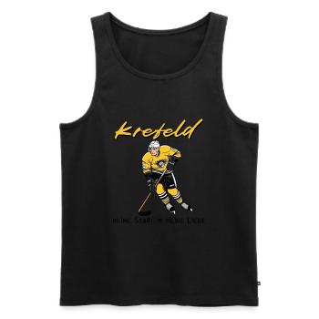 Krefeld - Ma ville mon amour Hockey sur glace - Débardeur bio Premium Homme - noir - Devant - Michal (187cm)