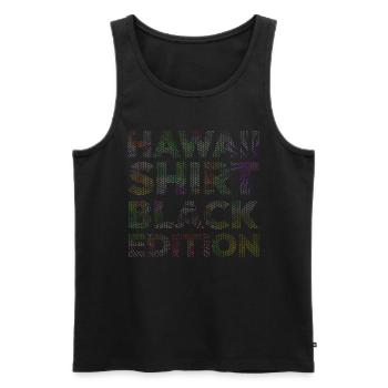Hawaii Shirt Black Edition - Männer Premium Bio Tank Top - Schwarz - Vorne - Michal (187cm)