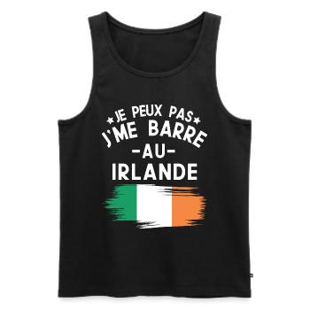 Je Peux Pas J'me Barre Au Irlande Vacances - Débardeur bio Premium Homme - noir - Devant - Michal (187cm)