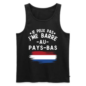 Je Peux Pas J'me Barre Au Pays-Bas Vacances - Débardeur bio Premium Homme - noir - Devant - Michal (187cm)