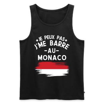 Je Peux Pas J'me Barre Au Monaco Vacances - Débardeur bio Premium Homme - noir - Devant - Michal (187cm)