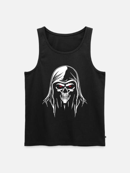 Grim Reaper Head - Men's Premium Organic Tank Top - black